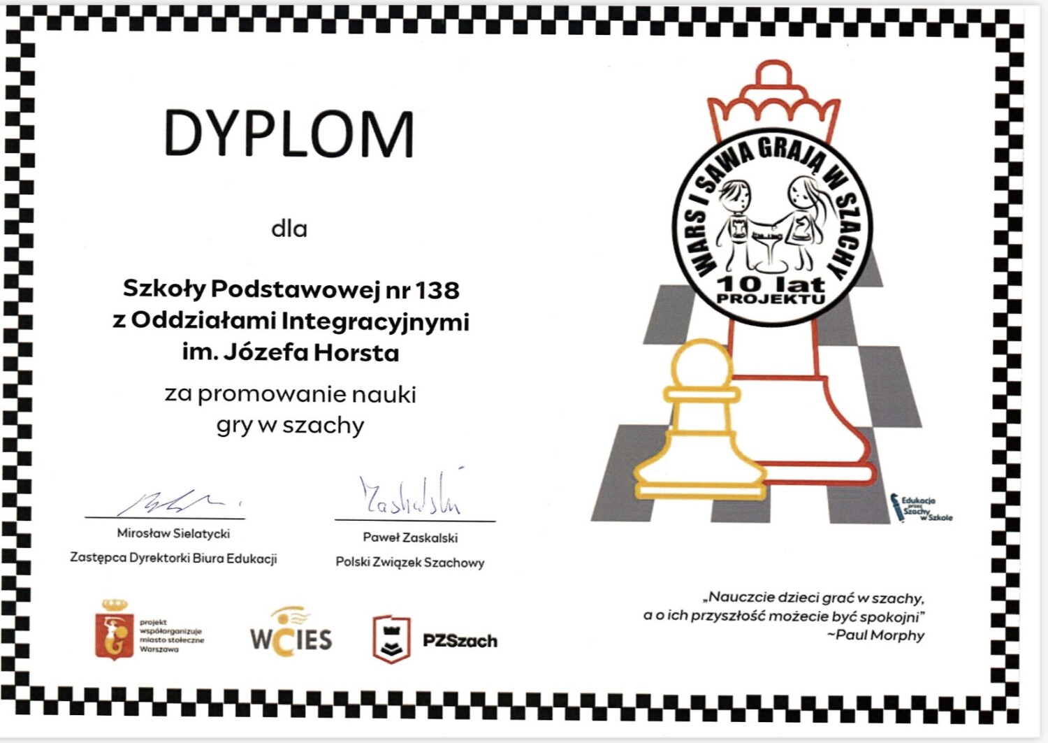 „Edukacja przez Szachy w&nbsp;Szkole”
